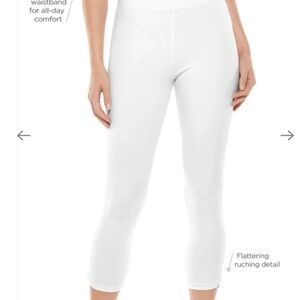 Coolibar Women's Classic White Capris